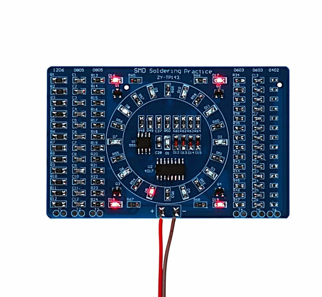 AZDelivery NE555 SMD zestaw do lutowania DIY - moduł LED do nauki lutowania, zestaw z zestawem do lutowania, elektroniczny zestaw do lutowania