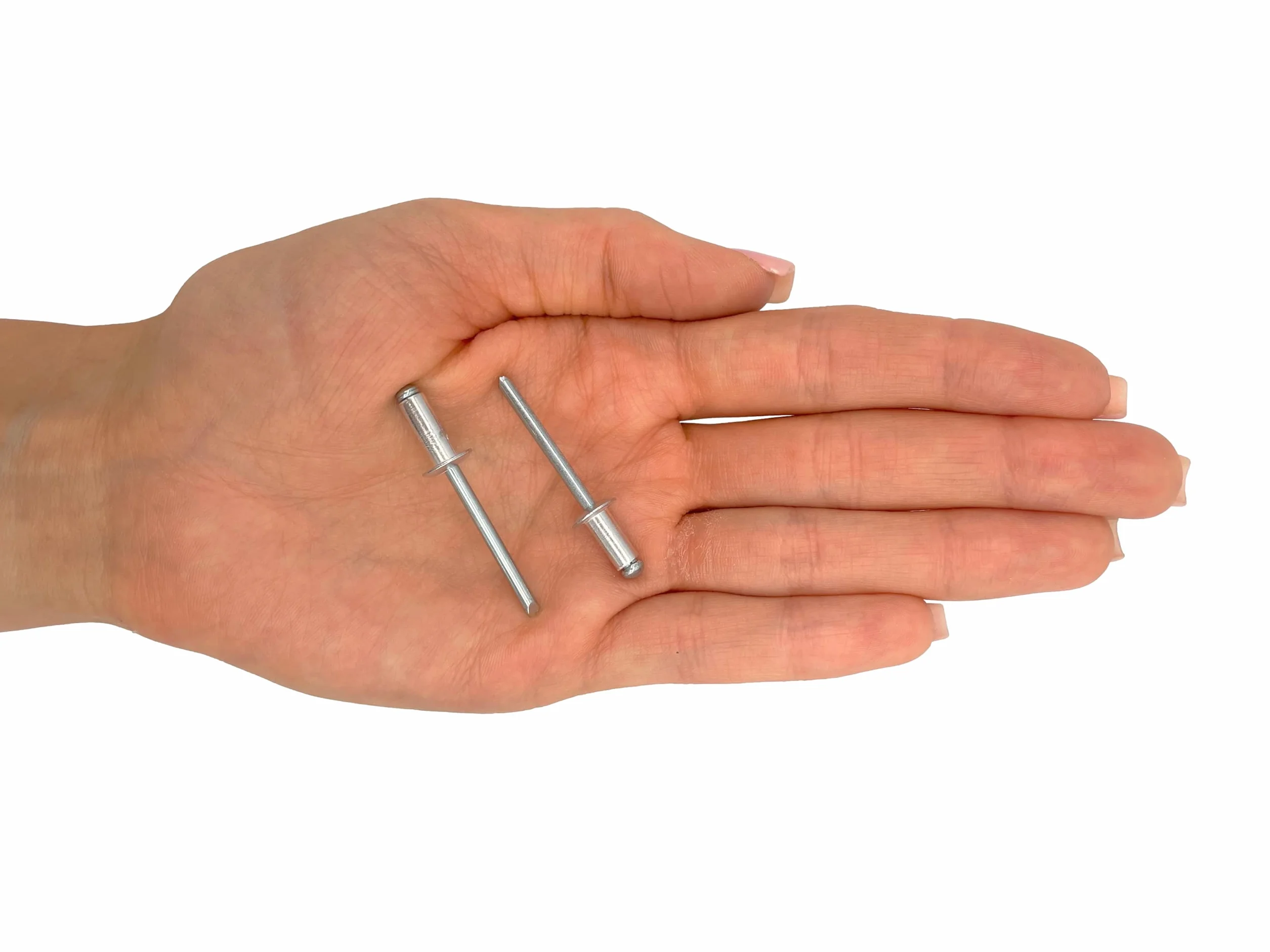(100 sztuk) nity do żaluzji 4,8 x 12 mm, typ otwartej głowicy kopułowej, DIN 7337, nit aluminiowy i stalowy trzpień, nity Pop (100, 4,8 x 12 mm)
