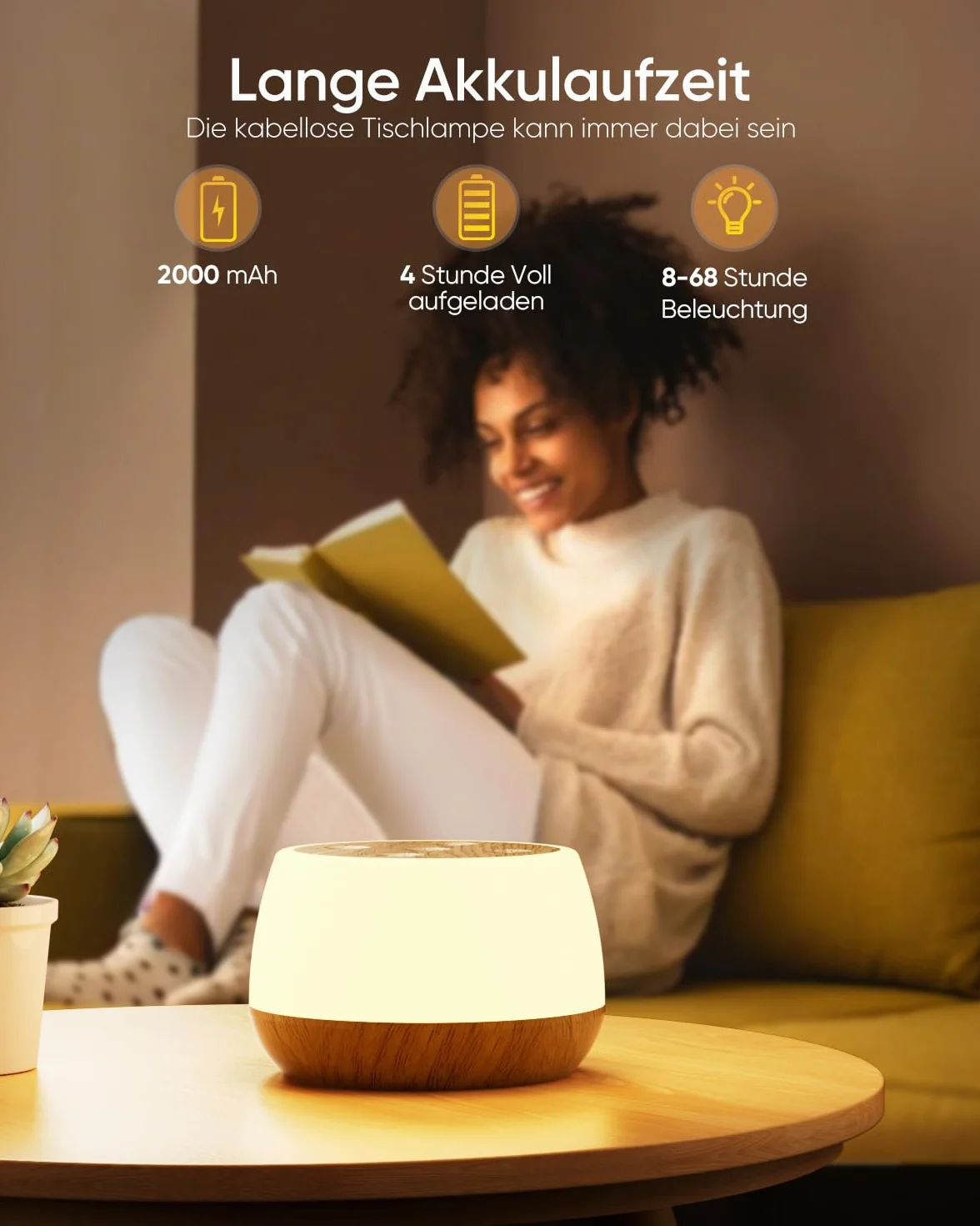 Lampka nocna do pokoju dziecięcego, zestaw 2 sztuk, lampka nocna ładowana przez USB, bezstopniowe ściemnianie, 3 tryby i 9 zmieniających się kolorów, przenośna lampa dotykowa dla dorosłych z pomiarem