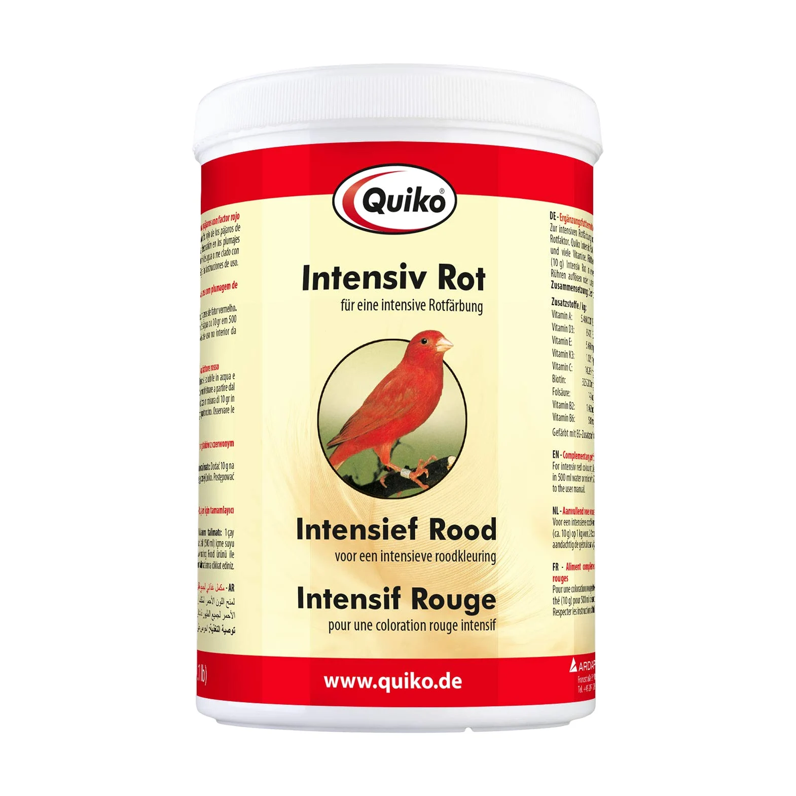 Quiko Intensive Red 500g karma uzupełniająca dla ptaków ozdobnych z czerwonym faktorem