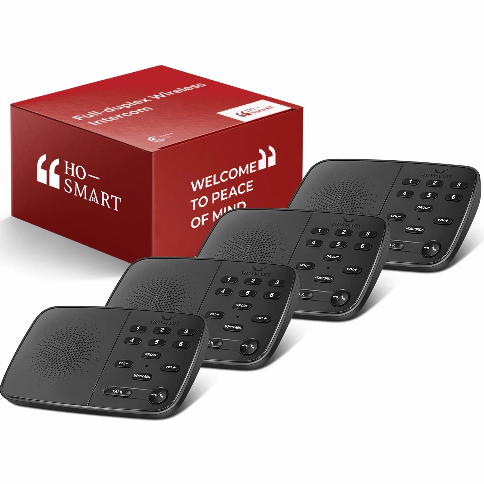 Hosmart UltraSpeak Pro bezprzewodowy interkom do domu, 2024 Full-Duplex bezprzewodowy interkom biznesowy, interkom pokojowo-pokojowy, dwukierunkowy interkom w czasie rzeczywistym o zasięgu 400 metrów