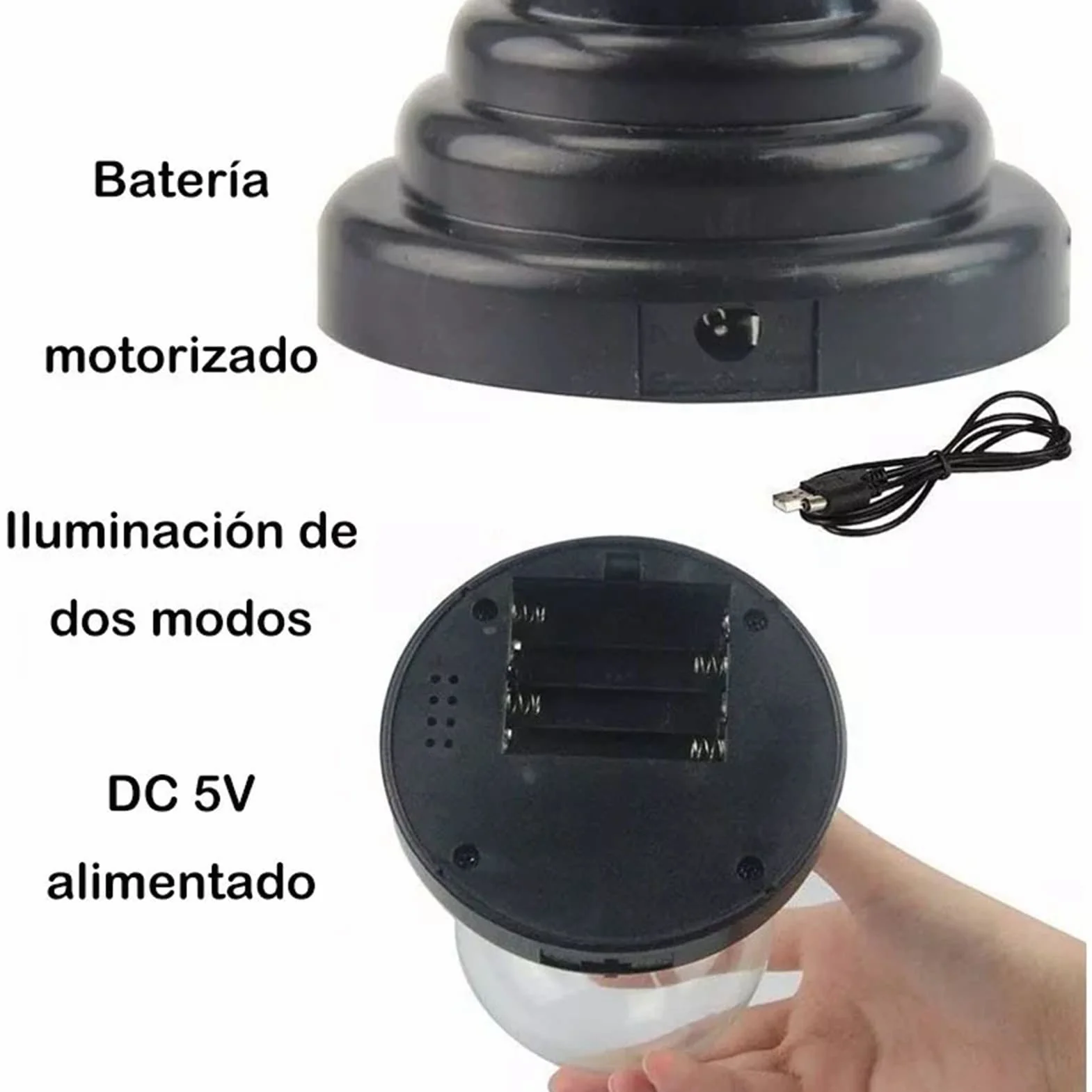 3-calowa Plazmowa plasma ball Naukowa Lampka Dekoracyjna Zasilana Przez USB i Akumulator z Oczyszczaczem Powietrza z Jonami Ujemnymi, ?wietny dla Dzieci kula plazmowa Mood Lights