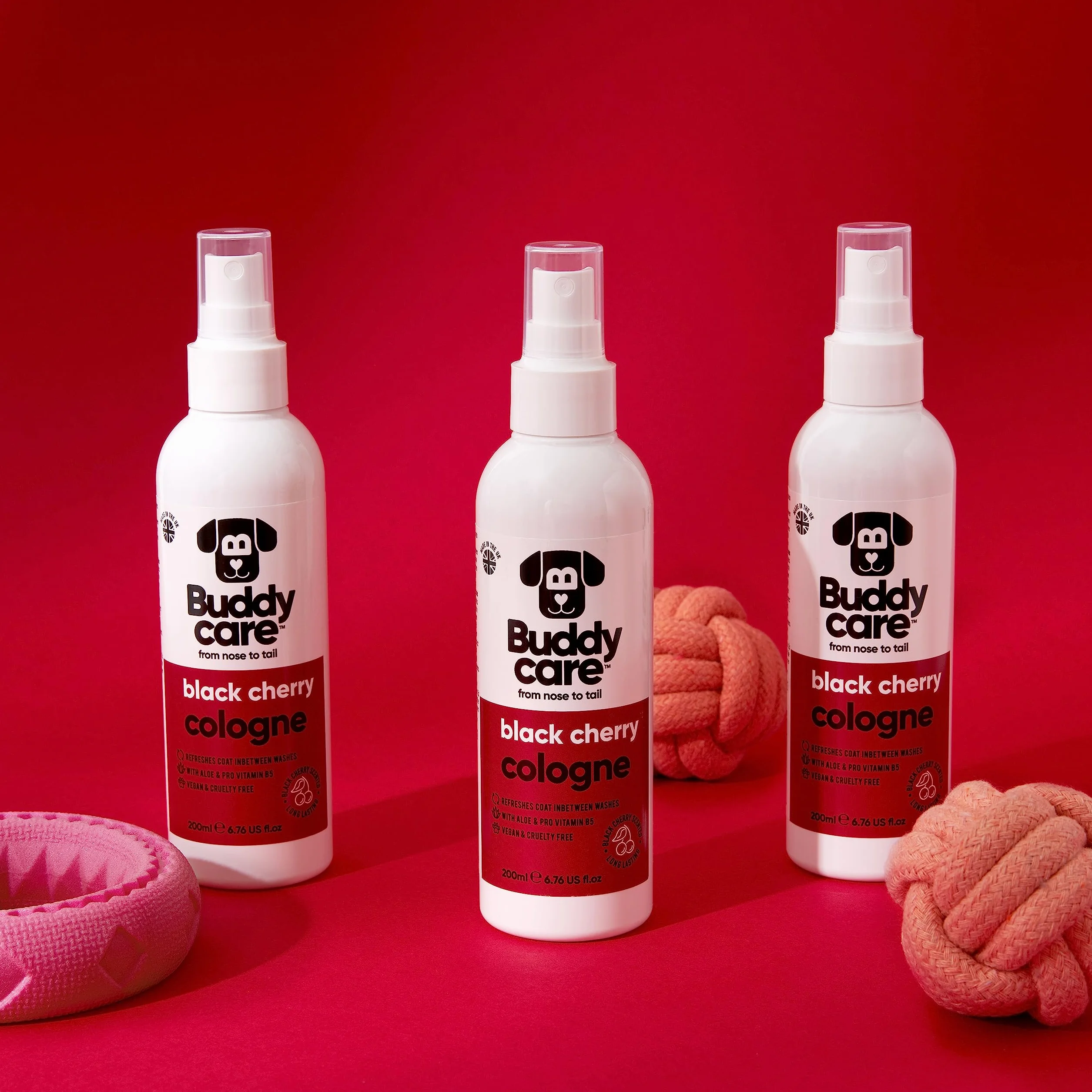 Buddycare Pies Coloński 200 ml czarna wiśnia odświeża między myciami psa