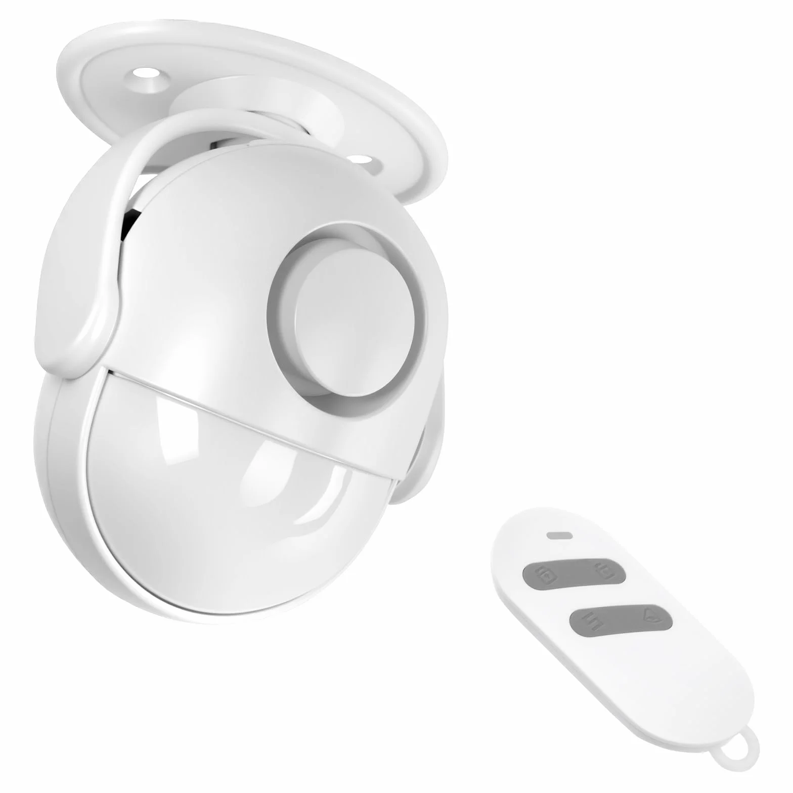 AXFEE Czujnik ruchu alarmowego 125 dB, zasięg detekcji 8 m do 360 , bezprzewodowy system antywłamaniowy do domu z pilotem zdalnego sterowania, syrenka alarmowa obwodowa, do użytku w domu, garażu