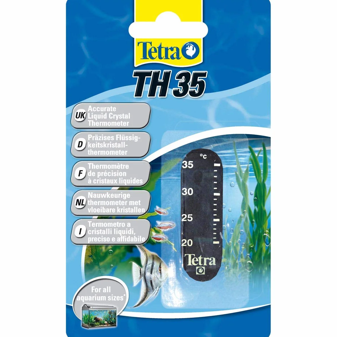 Tetra TH 35 termometr akwariowy (precyzyjny termometr do mocowania na zewnątrz na szybie akwariu)