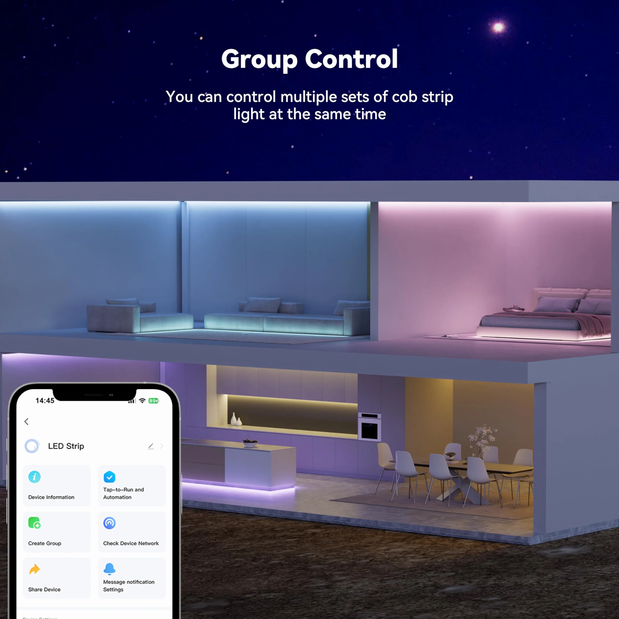 PAUTIX COB LED Taśma RGB 10M, Taśma LED RGB 24V, samoprzylepna, z funkcją dimmingu, WiFi, działa z Alexa/Google Assistant/Tuya, zmieniająca kolor LED taśma do pokoju zabaw, imprezy, dekoracja DIY
