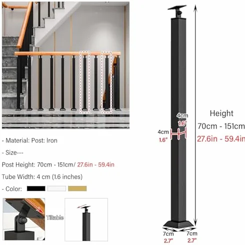 Metalowe słupki balustradowe, żelazne wrzeciona balustrady do wewnętrznych balustrad schodowych, tarasów, schodów, ogrodów i przebudowy schodów zewnętrznych