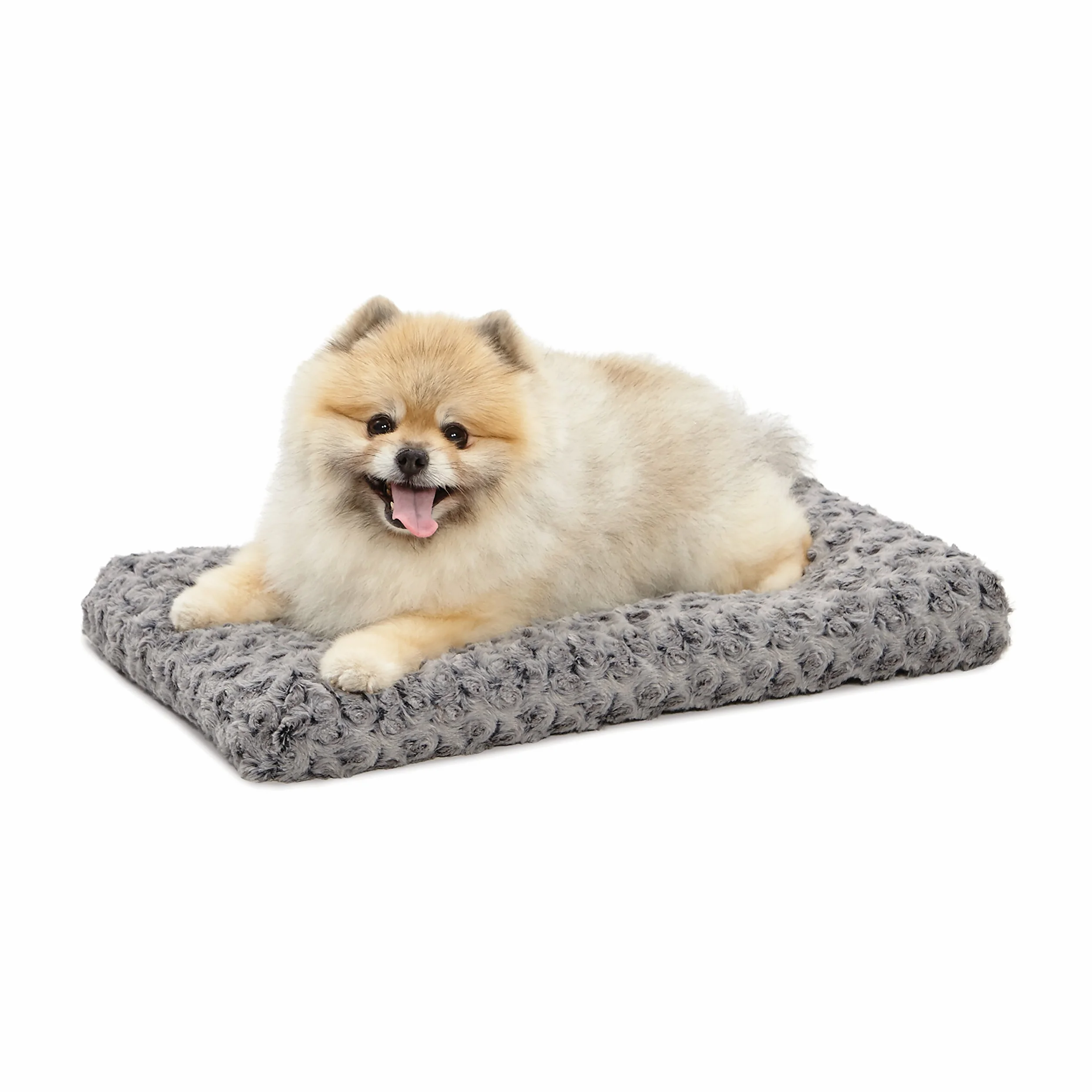 MidWest Homes for Pets Ombré Pluszowe legowisko dla zwierząt domowych, długie legowisko dla zwierząt domowych o długości 55,88 cm (55,88 cm), dla ras zabawkowych psów/kotów, szare, model 40622-SGB