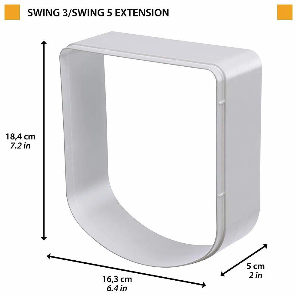 Ferplast Przedłużenie drzwi dla kotów i małych psów Drzwi wahadłowe SWING 3 i 5 PRZEDŁUŻENIE 16,3 x 5 x wys. 18,4 cm - Głębokość: 5 cm, Brązowe