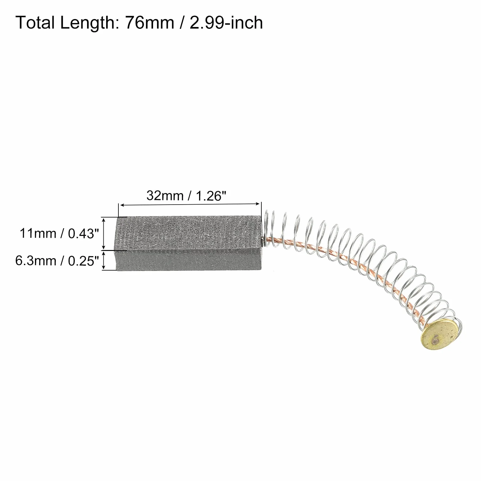 PATIKIL Szczotki węglowe 32 x 11 x 6,3 mm do silników elektrycznych 4 szt