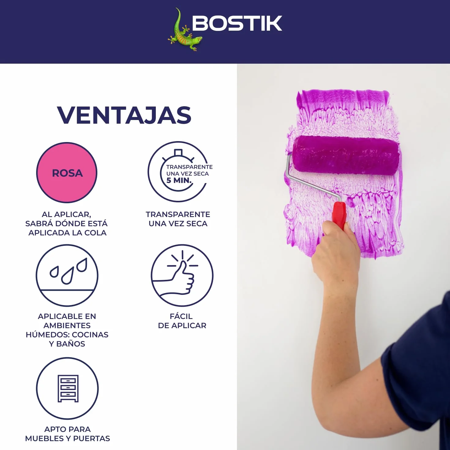 Bostik Klej do tapet Odporny na wilgoć Gotowy do użycia 1 kg