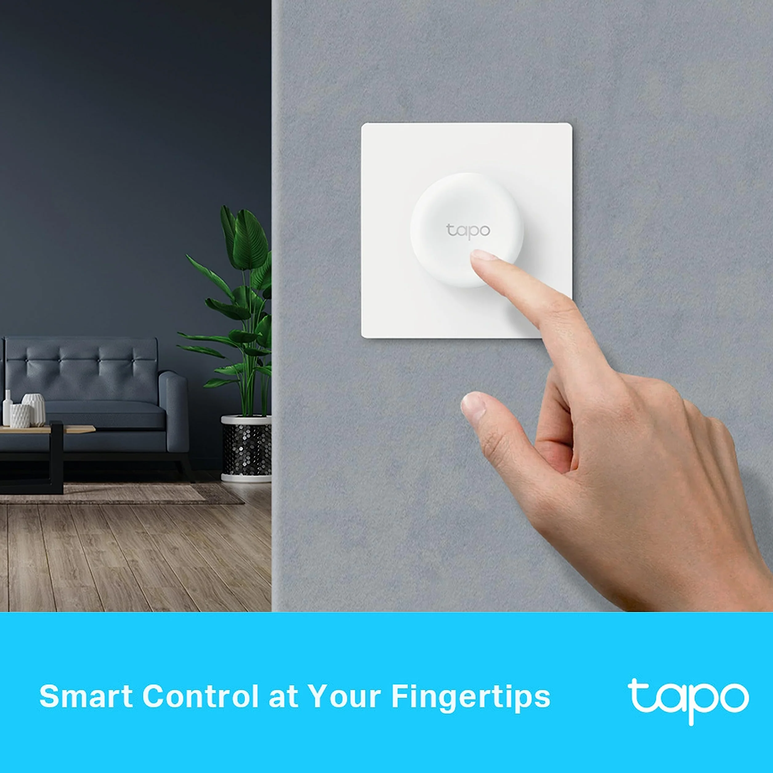 TP-Link Tapo S200D | Inteligentny bezprzewodowy ściemniacz | Regulacja jasności światła | Instalacja bezprzewodowa | Bateria do 5 lat | Wymaga huba Tapo H100