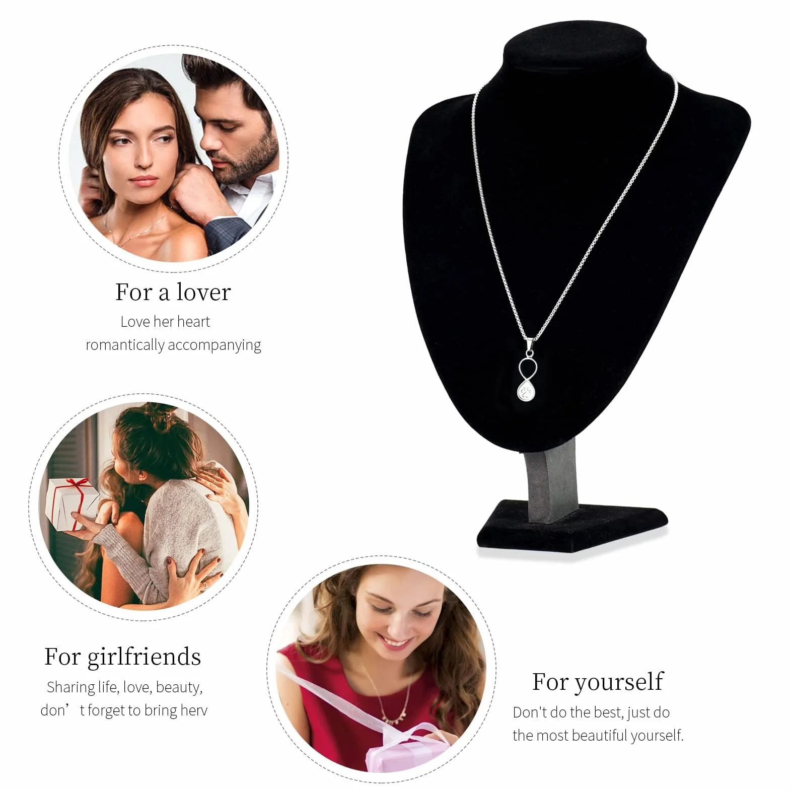 memorial jewelry Infinity Love Pet biżuteria do kremacji na prochy psa / kota, na pogrzeb Keepsake, urna, naszyjnik, wisiorek, biżuteria pamiątkowa