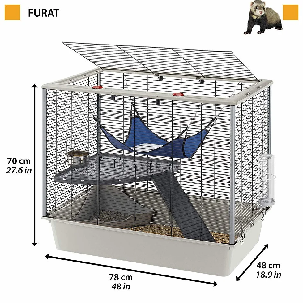 Ferplast domek dla frytek 78x48x70 cm czerwony