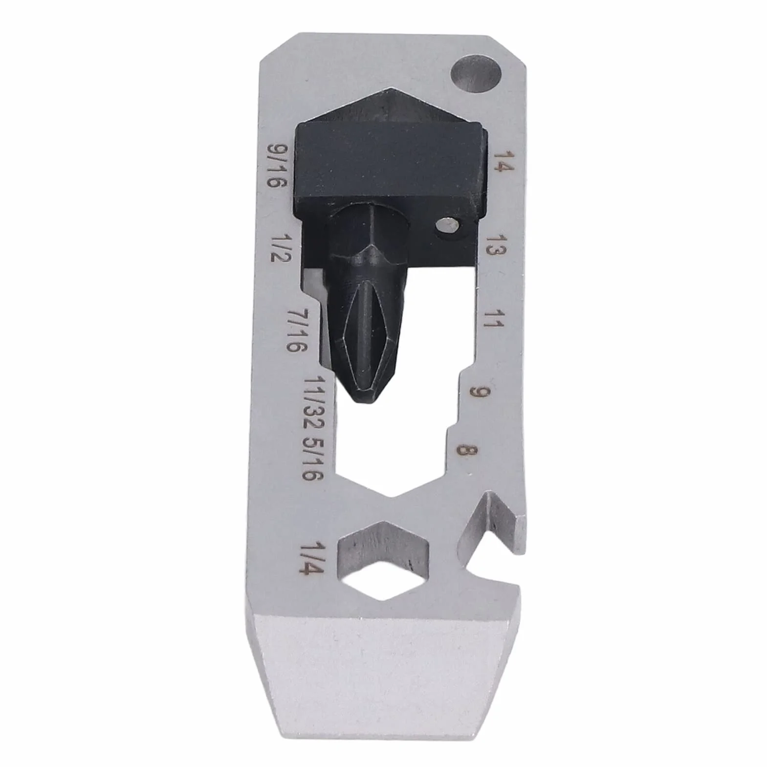 Narzędzie do Pęku Kluczy, Karta Multitool, Narzędzie Kieszonkowe 7 w 1, śrubokręt, Otwieracz do Butelek, Brelok do Kluczy, Linijka, Gwoździarka do Podróży na świeżym Powietrzu,
