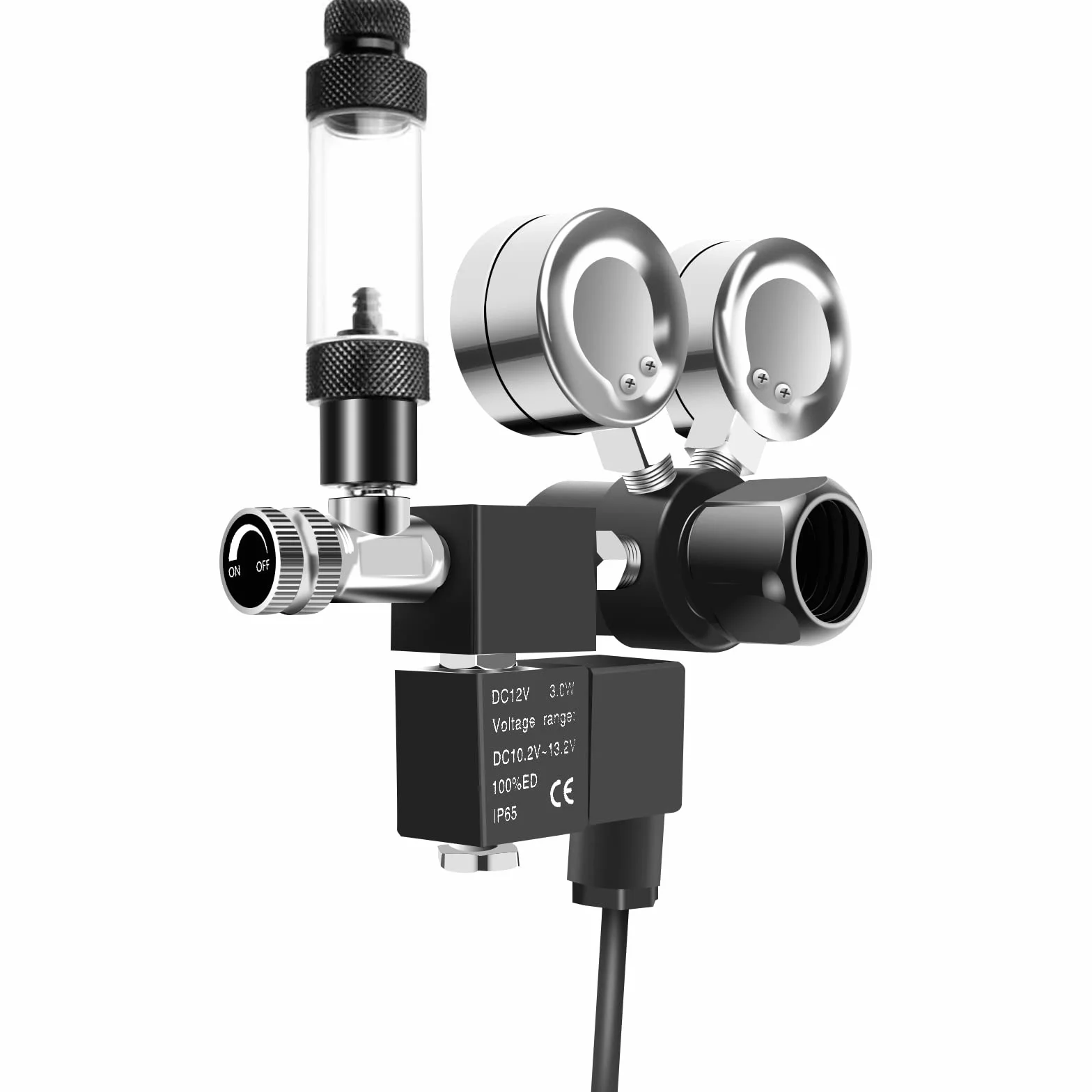 FZONE Aquarium CO2 Regulator z podwójnym wyświetlaczem i licznikiem pęcherzyków powietrza