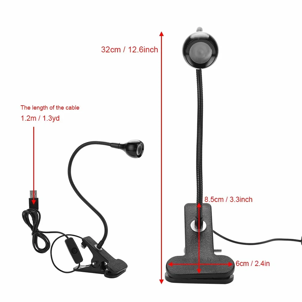 Lampa UV LED 3W USB do Naprawy Telefonu z Klipsem Fioletowe Światło