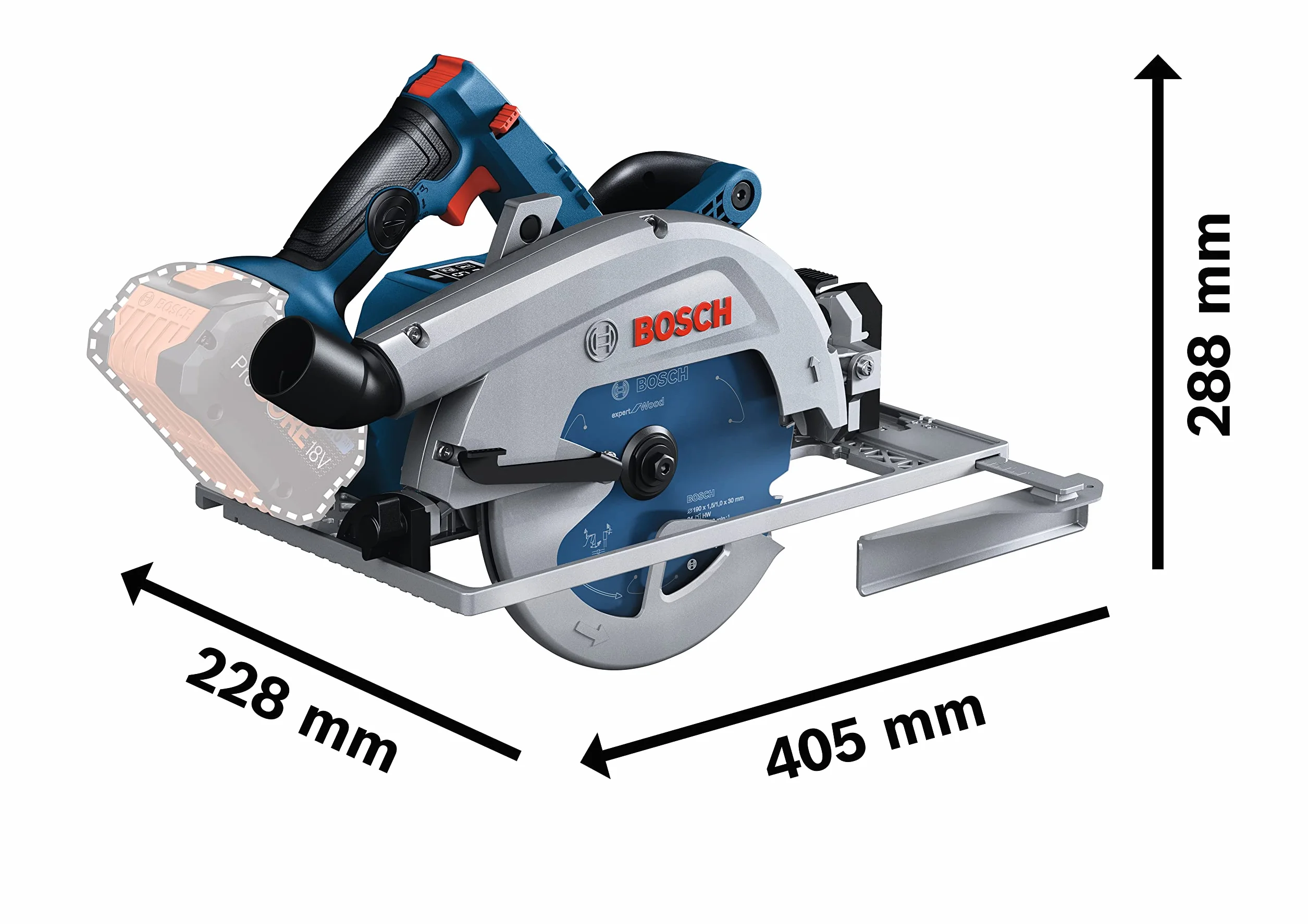 Bosch Professional GKS 18V-68 GC BITURBO akumulatorowa pilarka tarczowa 18V L-BOXX