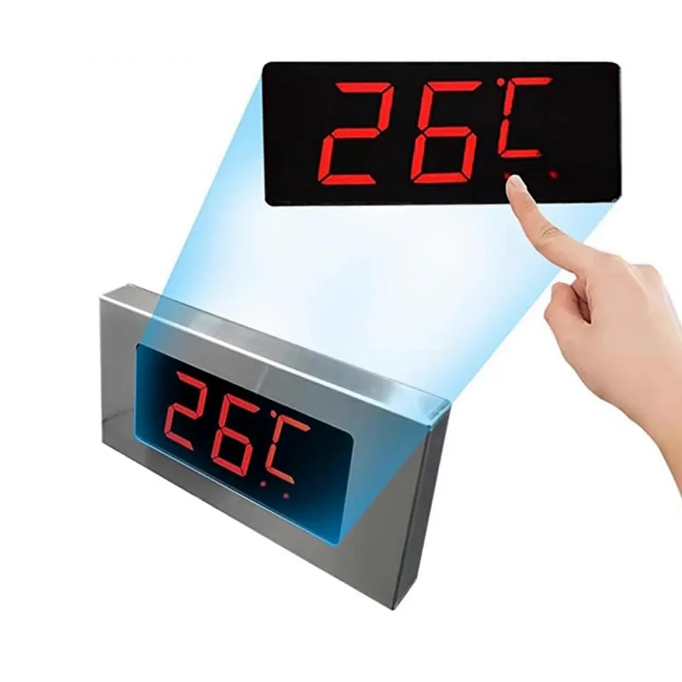 Wysoce precyzyjny termometr cyfrowy z dużym ekranem, wyświetlacz ze stali nierdzewnej 304, do zamrażarki/akwarium/basenu