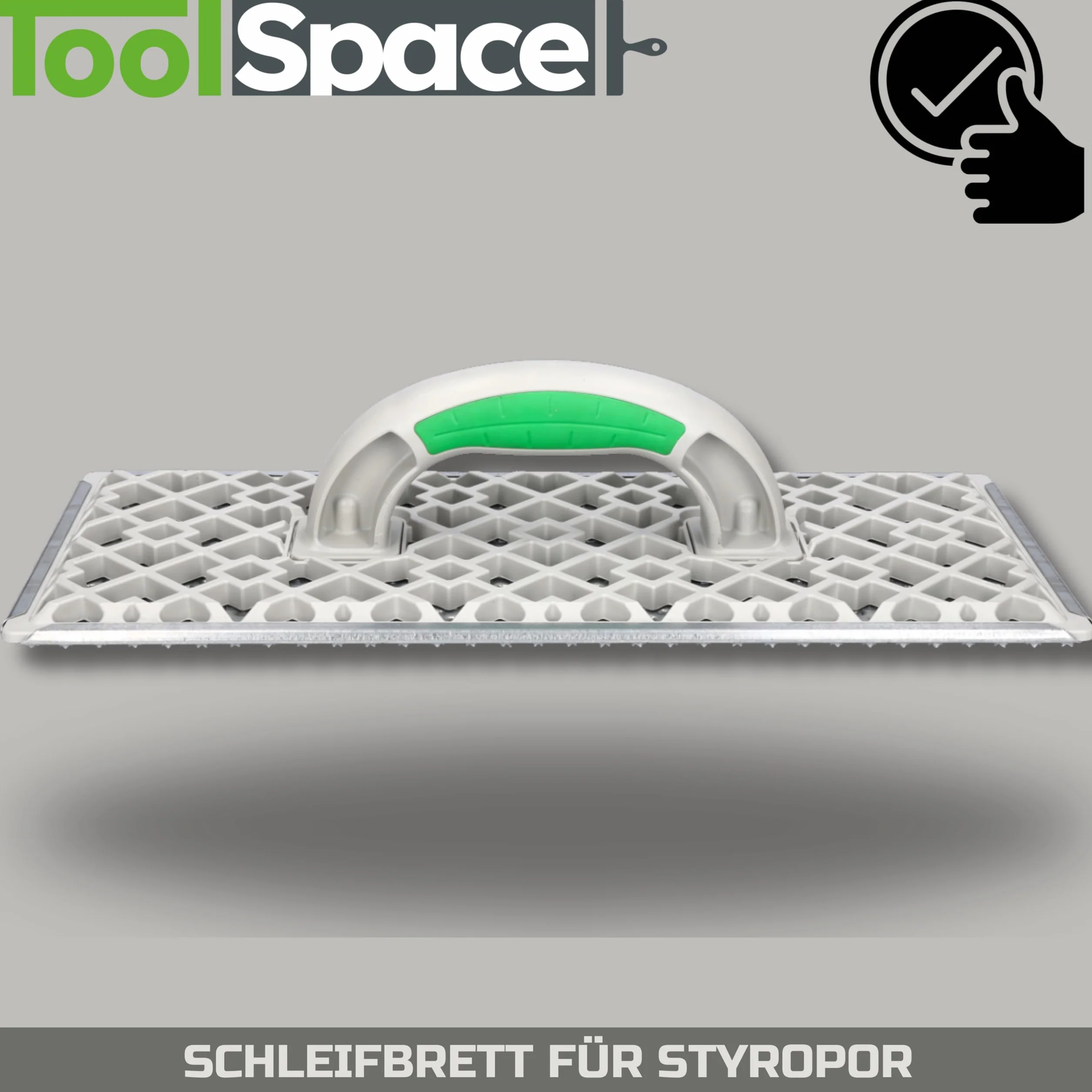 ToolSpace Profesjonalna Paca Szlifierska do Styropianu – Tarka Przelotowa 160x380 mm – Ręczna Paca do Szlifowania i Obróbki Styropianu – Wykonana z Ocynkowanej Stali - Odporna – Uchwyt Ergonomiczny