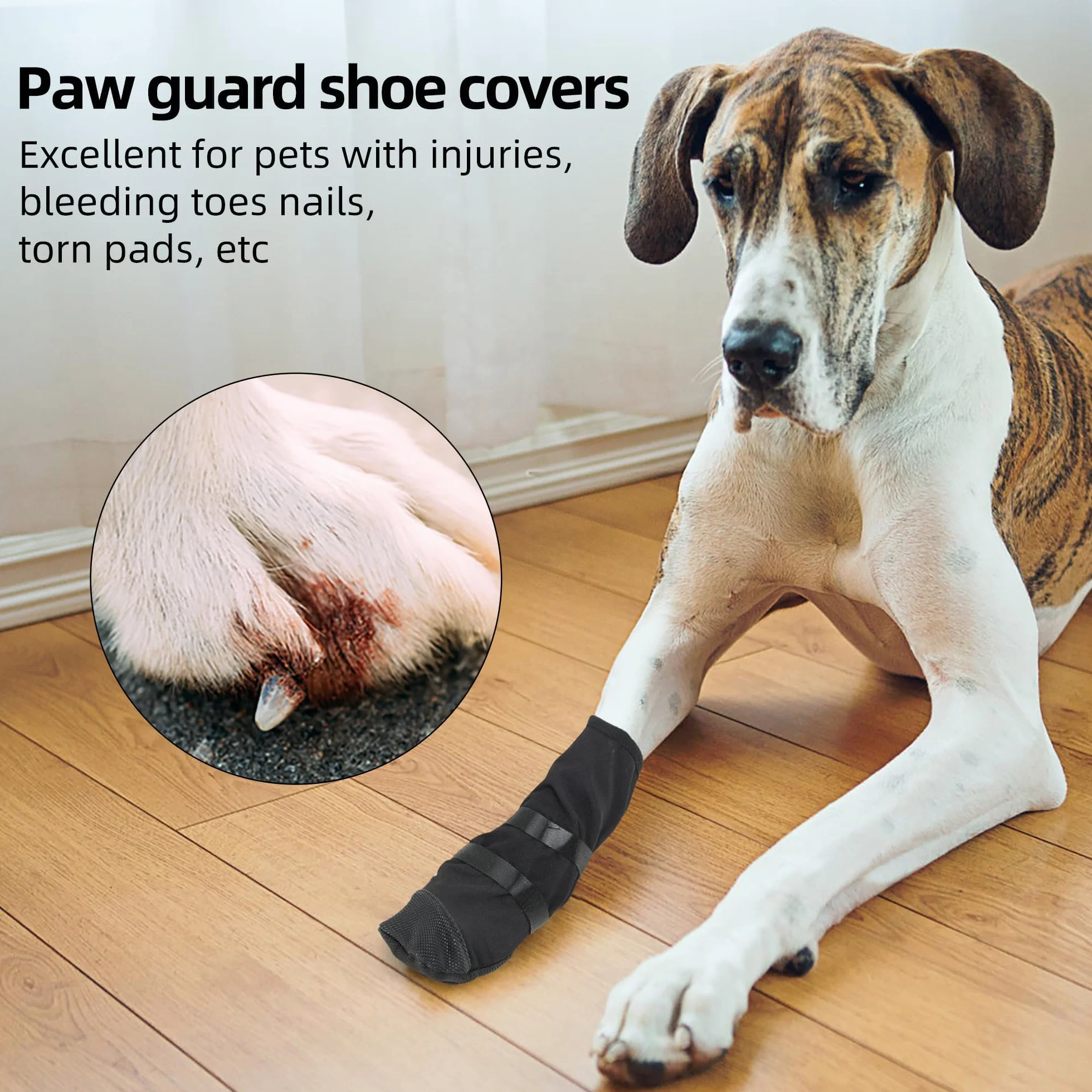 Buty PPGGOPP do regeneracji łap psa,Hundeschuhe zur Erholung,Ochrona łap psa,Zapobieganie lizaniu ran zwierząt domowych,Oddychające,Miękkie,Ochrona przed ugryzieniami,Wilgocią i Infekcjami,Zmywalne i