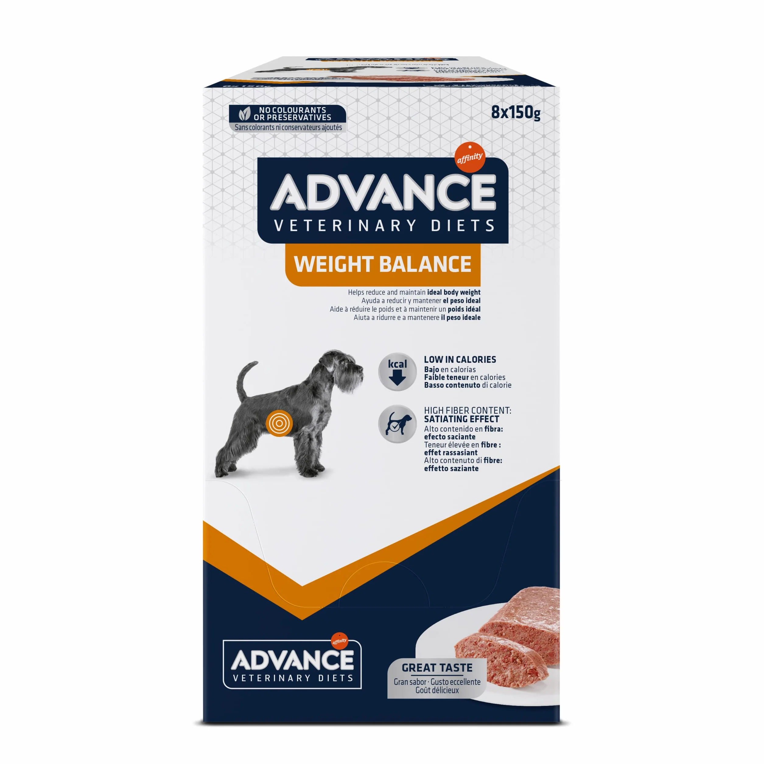 Advance Veterinary Diets Weight Balance mokra karma dla psów Multipack 8x150 g