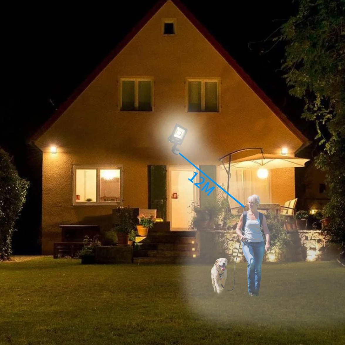 Zewnętrzny Reflektor LED 12 V-24 V DC, 30 W 6000 K, Wodoodporny IP66 Na Schody, Patio, Garaż, Wejścia, Ogród, Piwnice