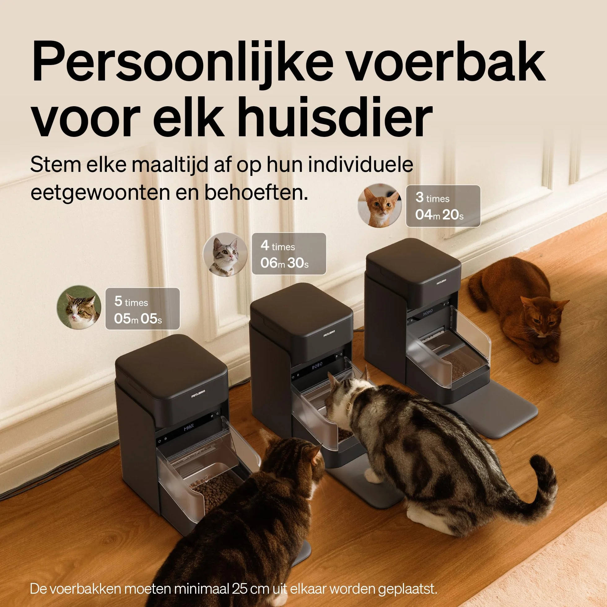 PETLIBRO Automat do karmy dla kotów RFID, 5G Wi-Fi, automatyczny dozownik karmy dla kotów z czujnikiem Collar-Tag, automatyczny dozownik karmy dla kotów z aplikacją, 1-10 posiłków, 3 l, czarny
