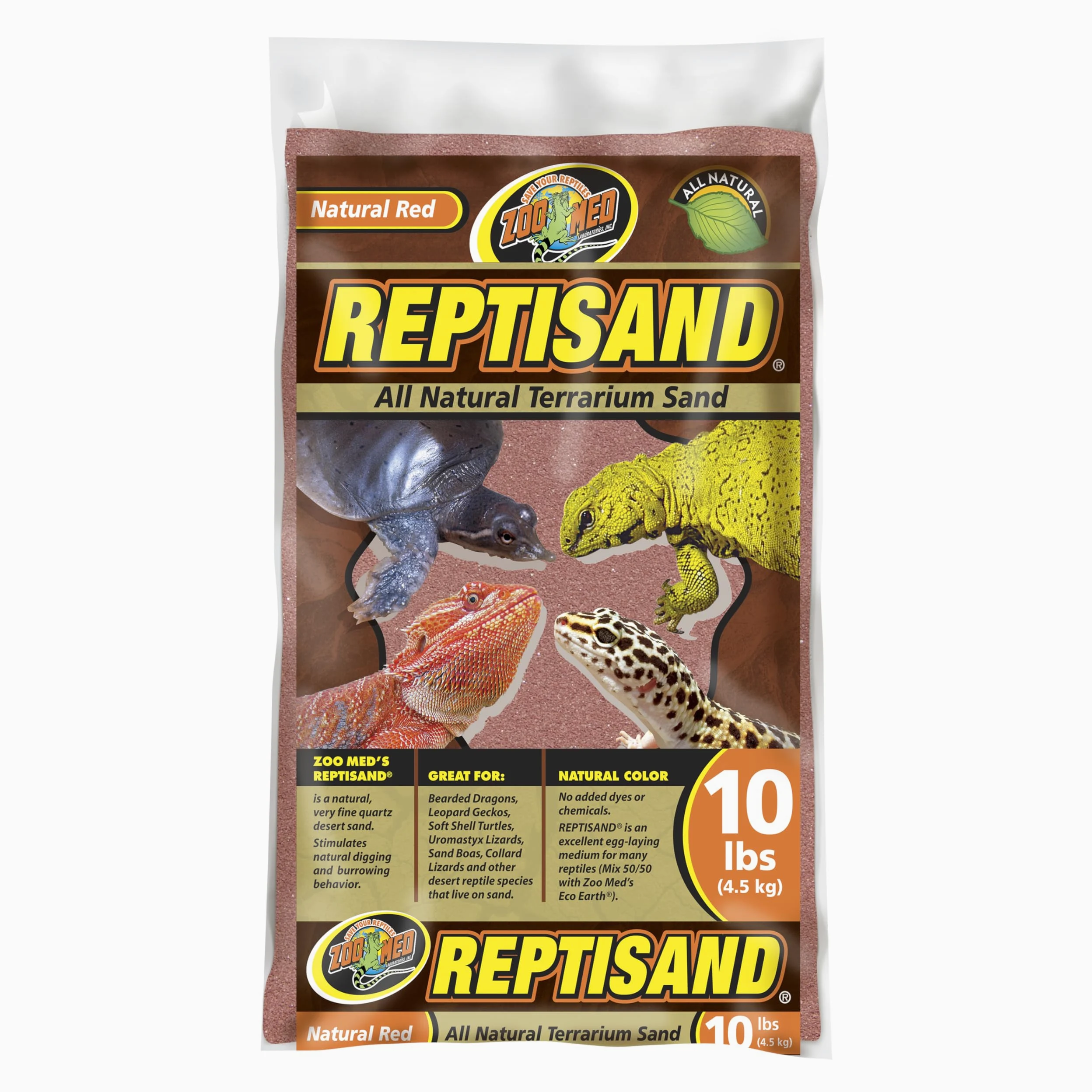 Zoo Med SW-10 piasek 4,5 kg naturalna czerwień