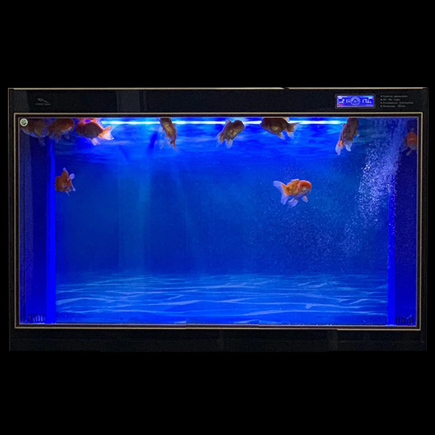 ELEBOX Tło akwarium niebieski czarny akwarium tło obraz statyczne przyleganie tło do akwarium tapeta 50 cm x 122 cm