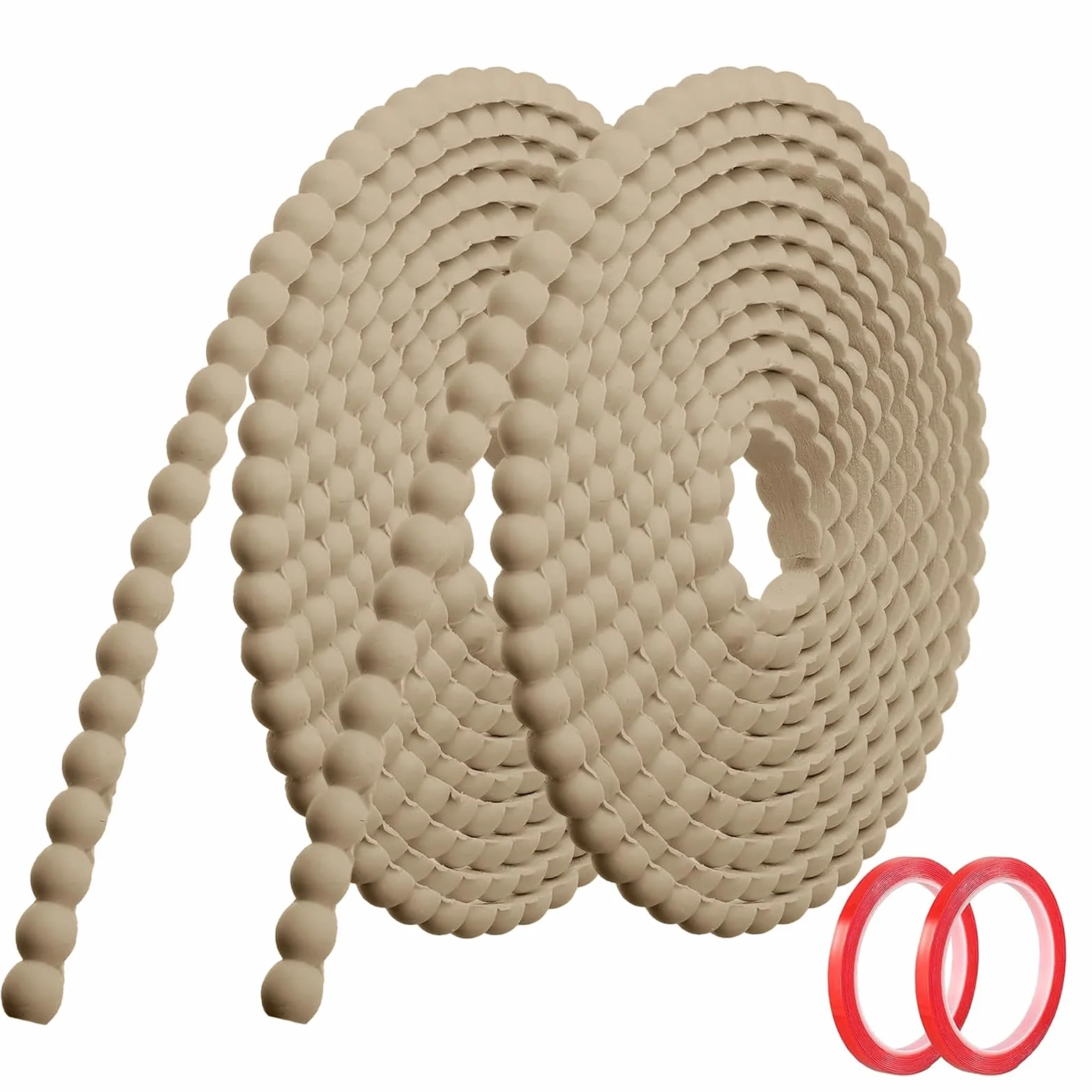 Listwy dekoracyjne samoprzylepne drewniane 6 m x 10 mm PVC 3D do ścian