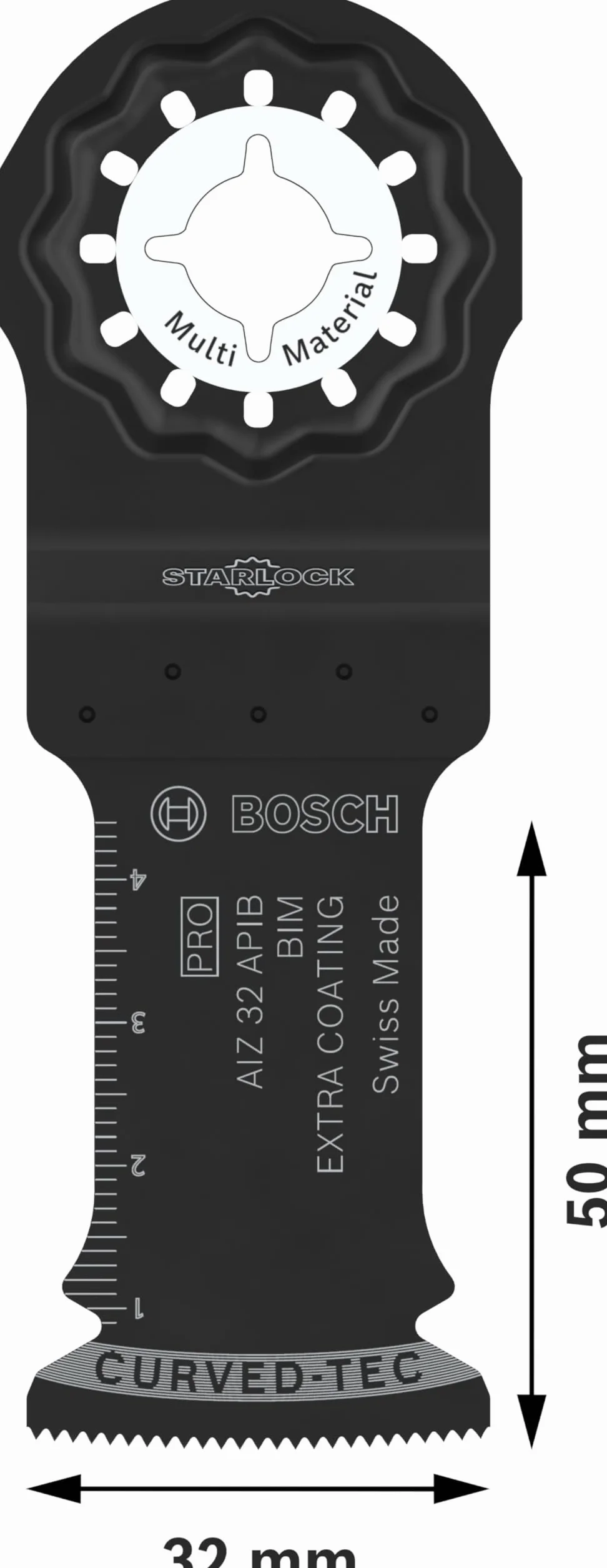 Bosch 1x Brzeszczot PRO Multi Material AIZ 32 APIB do narzędzia wielofunkcyjnego (do Drewno z gwoździami, Warstwy metalowe, Szerokość 32 mm, Professional Akcesoria Narzędzie wielofunkcyjne)