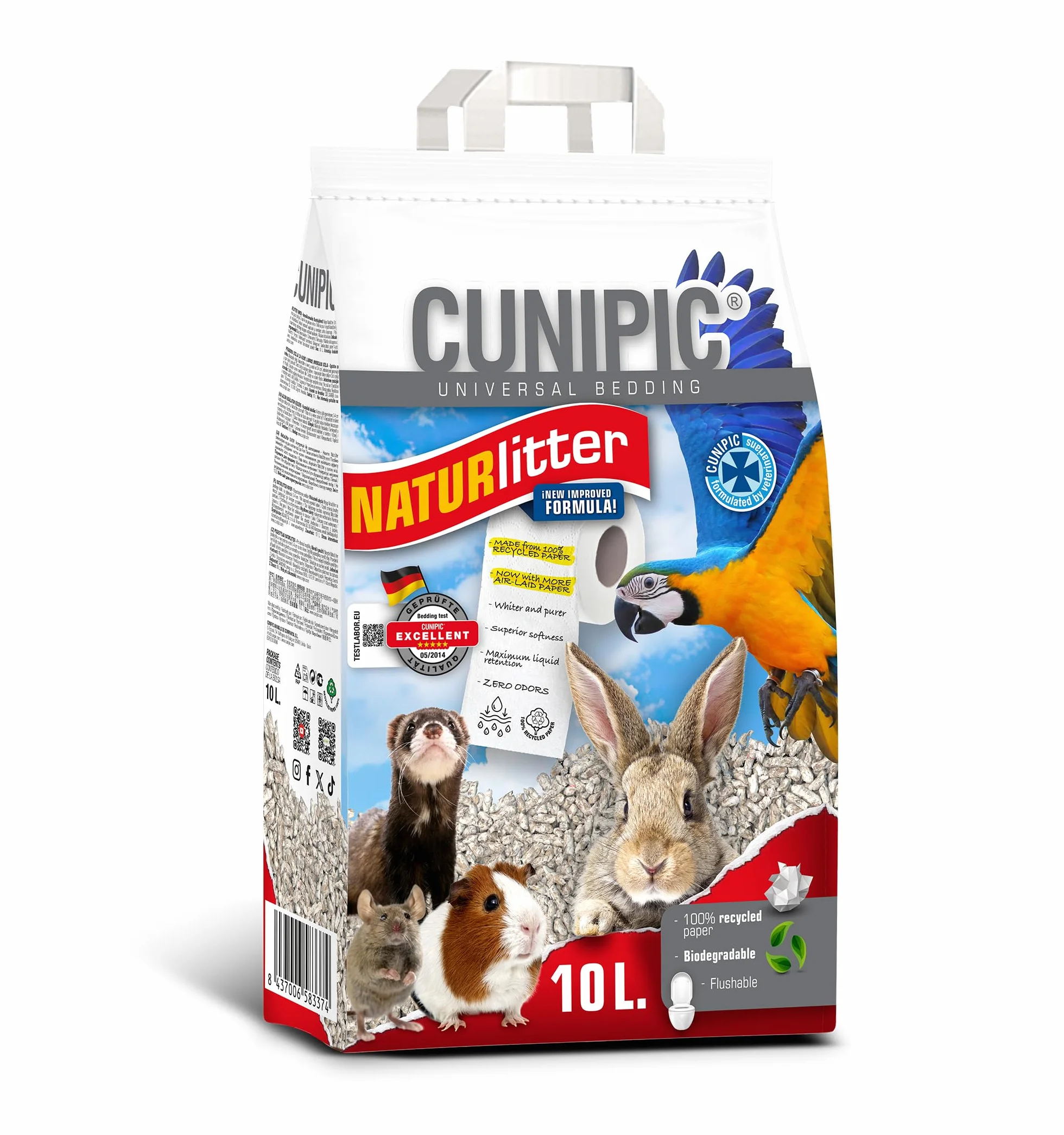Cunipic Naturlitter ekologiczne łóżko papierowe, 10 l