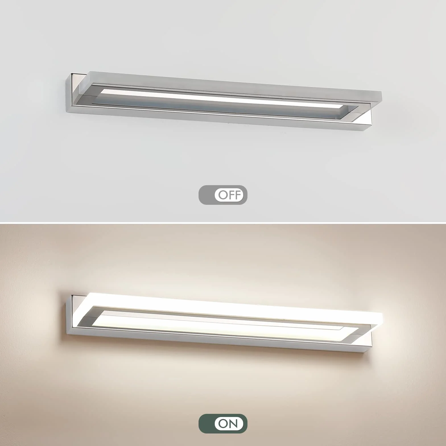 Lampy ścienne łazienkowe 9 W 42 cm długości, nowoczesne lampy LED lustrzane nad lustrem oprawy oświetleniowe 4000 K
