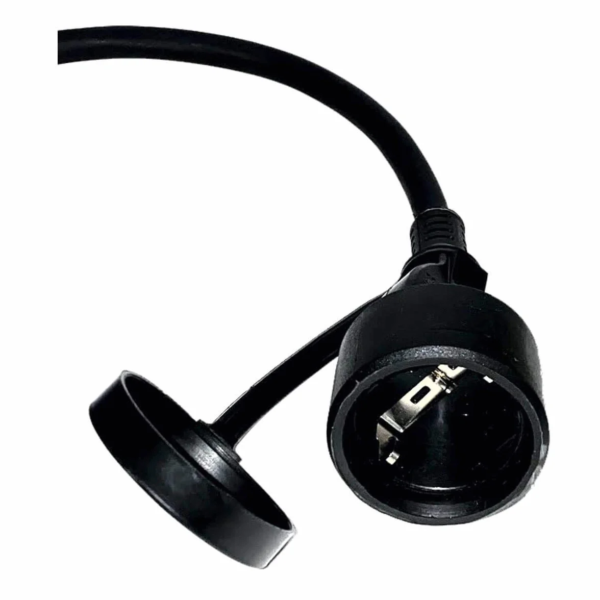 Zestaw adapterów CEE 15 m złącze kątowe do wtyczki Schuko + adapter CEE i pudełko ochronne zielony - H07RN-F 3 x 2,5 mm² 230 V 16 A adapter sieciowy - zestaw kabli kempingowych do przyczep kempingowych, przyczep kempingowych, łodzi
