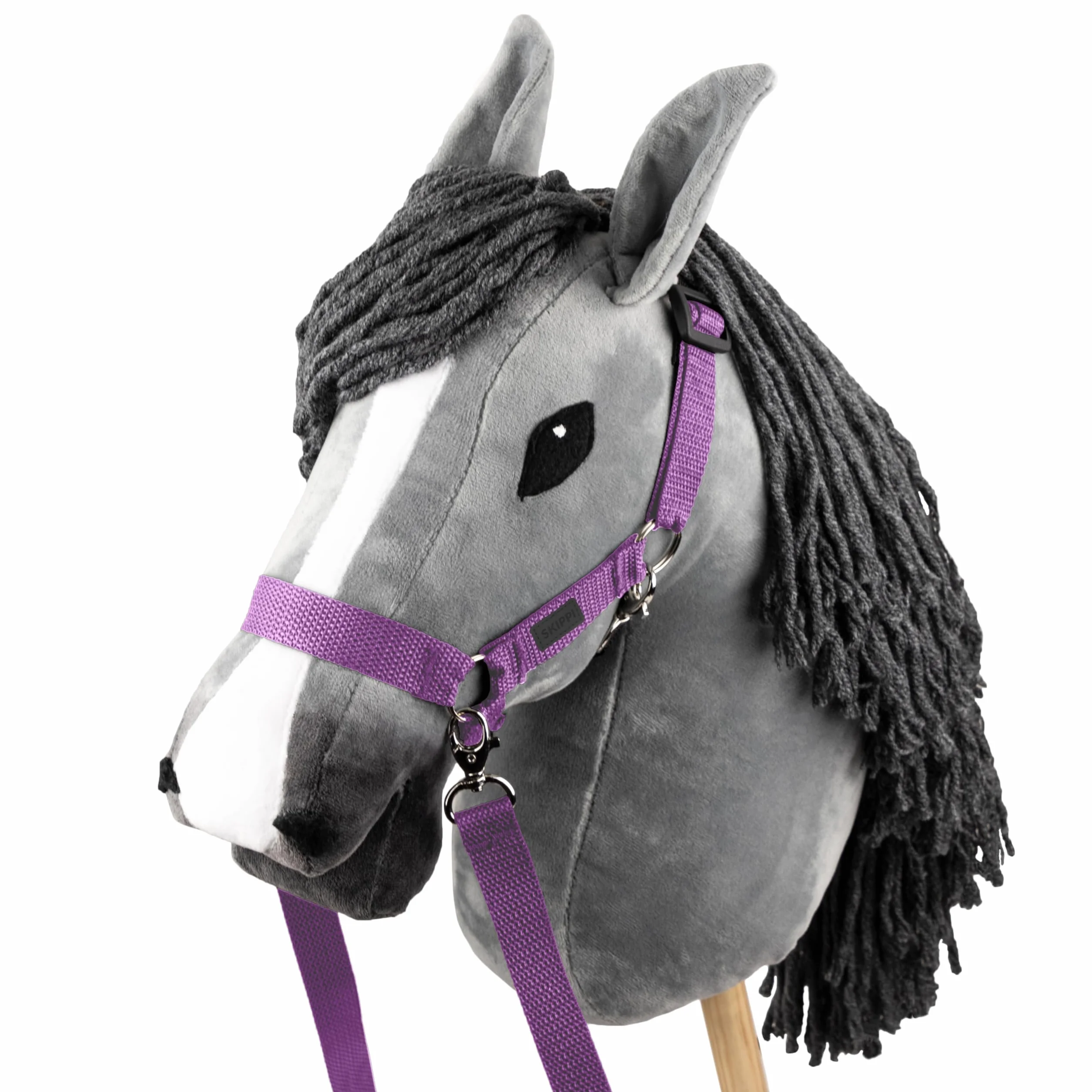 SKIPPI Kantar dla Hobby Horse - Lawendowy, Wodze i 2 Futerka, Hobby Horse Akcesoria, Uniwersalny rozmiar