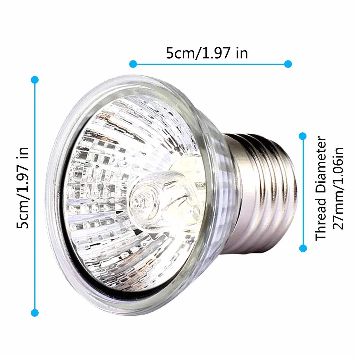 50W*4 Żarówki grzewcze Żółw, z grubym żarnikiem, Żarówka UVA UVB przeciwwybuchowa, Żarówka grzewcza do lampy gad akwarium, pełne spektrum halogenowe dla jaszczurki żółwia piskląt, E27