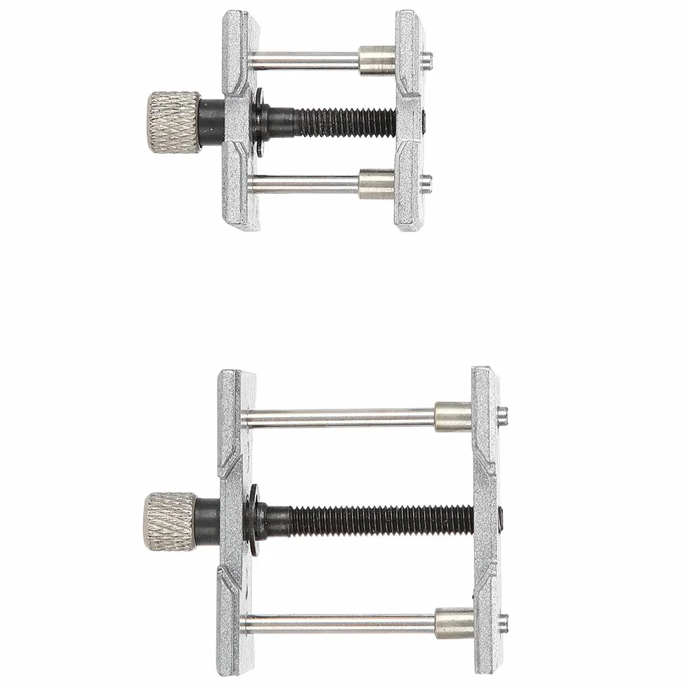 Uhrwerkhalter, 2 Sitze Metalluhrwerk Bewegung Clip Halter Basis Uhr Reparatur Wartungswerkzeug