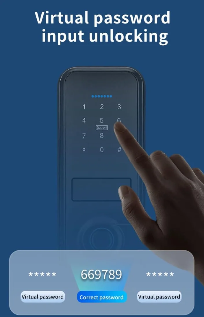 Smart Lock, Kluczowy Wprowadzenie Bezkluczowe, Slepek Srebrzysty, Otwieranie Biometryczne, Blok Zawiasowy Bluetooth