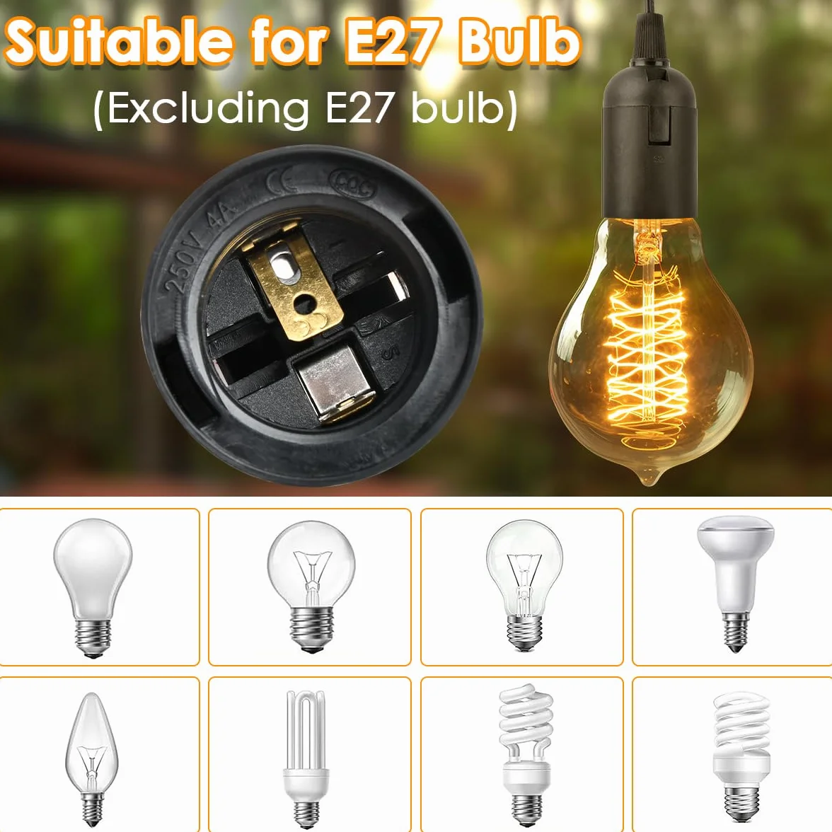 12 sztuk oprawek E27, oprawki E27 + 1 tester napięcia VDE E2 7 oprawka z kablem, E2 7 oprawka renowacyjna oprawka lampy