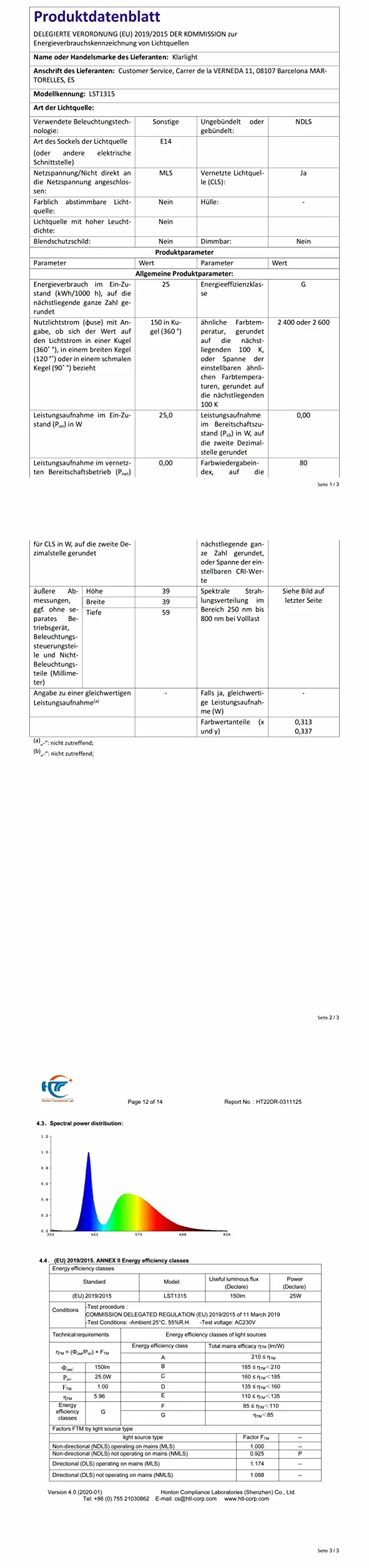 Klarlight Żarówka E14 R39 25 W, ciepła biel, SES, lampa lawowa, żarówka 240 V, mała żarówka Edisona, reflektor, reflektor 360°, kąt świecenia do lampy Lava Lite (4 sztuki)
