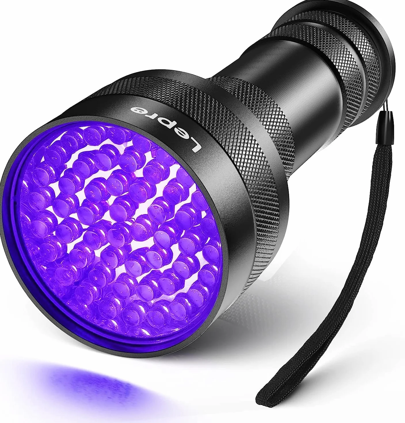 Lepro Latarka UV 51 LED 395 nm, Wykrywacz Czarnego Światła do Moczu Zwierząt