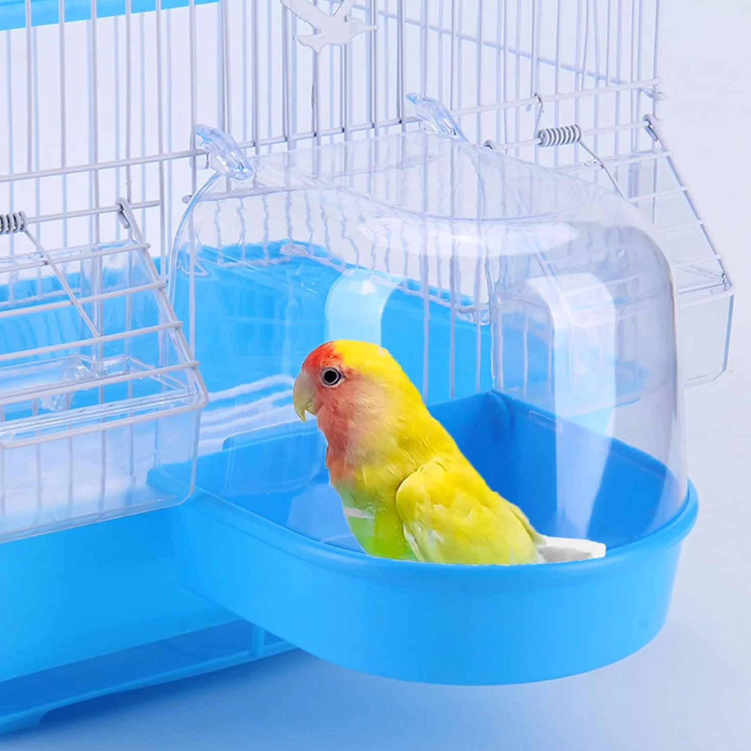 Wanna z Tworzywa Sztucznego Ptak Papugie Pudełko do Kąpieli Wanna dla Ptaków, Klatka dla Ptaków, Ptak Wanna Pudełko dla Ptaków Kąpiel Klatka dla Ptaków Wanna Papuga Zaopatrzenie Wanna