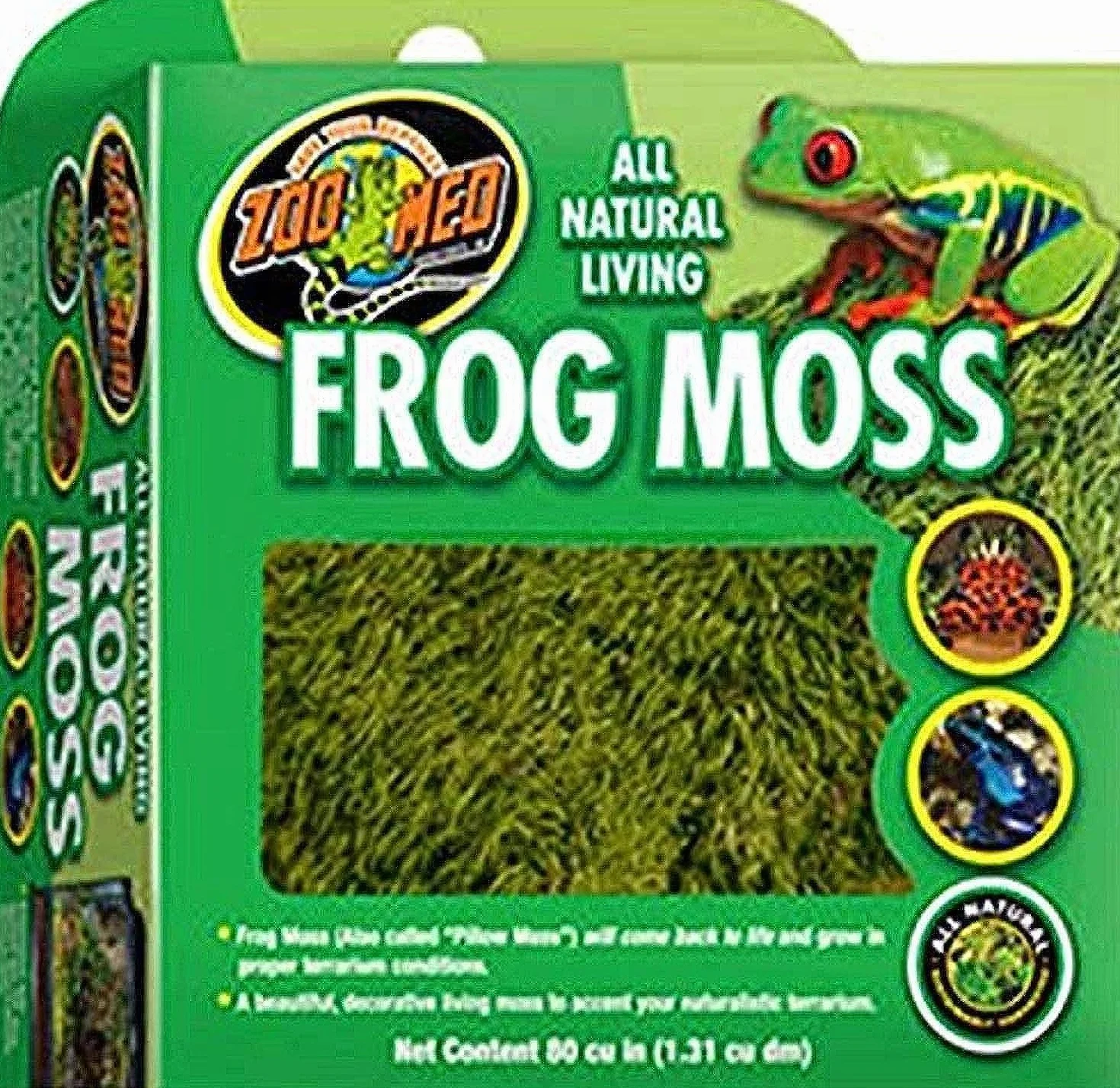 Zoomed All Natural Frog Moss, 1,3 l, czarny