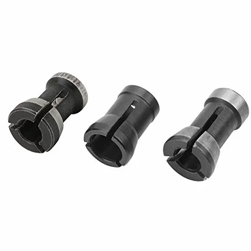 3 sztuki 6/6,35 / 8mm uchwyt zaciskowy, adapter do routera uchwyt zaciskowy narzędzie do konwersji tulei zaciskowej do obróbki drewna uchwyt frezarski uchwyt do grawerowania