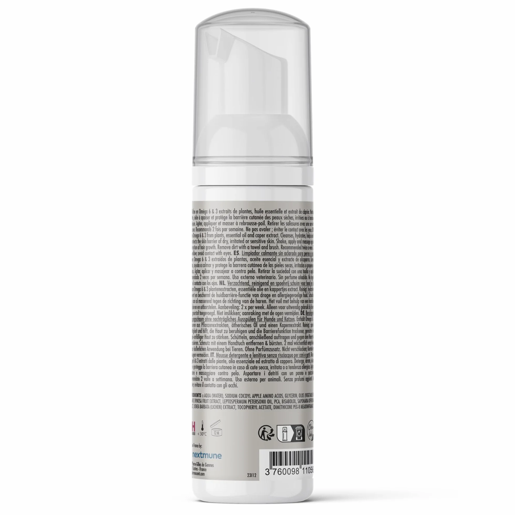 Dermoscent Atop 7 Mousse Suchy Szampon dla Zwierząt, 150 ml