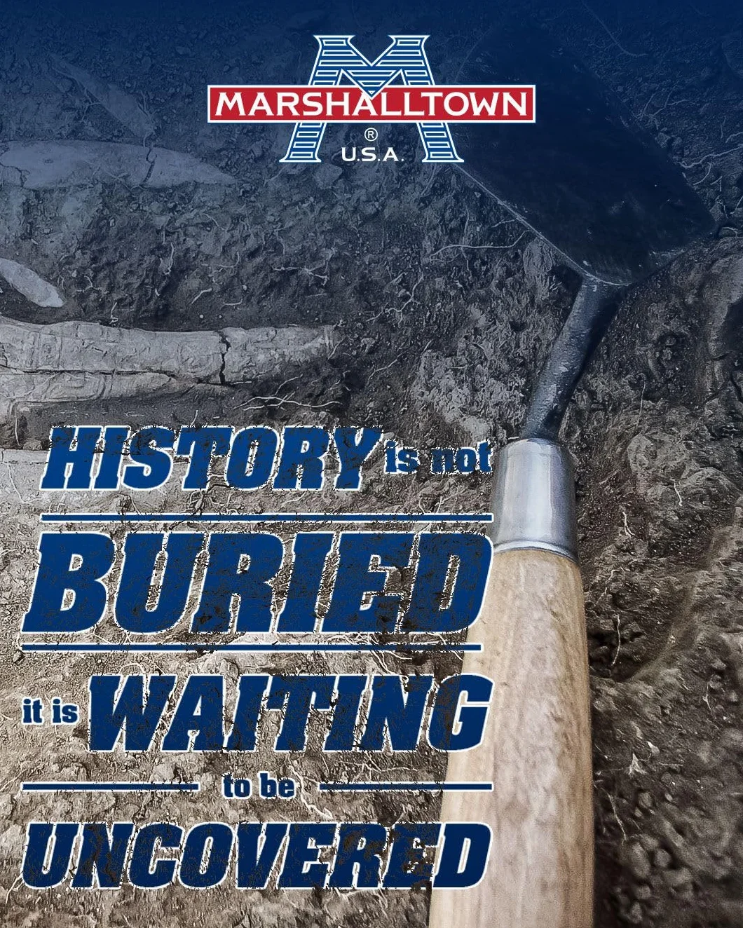 MARSHALLTOWN Kielnia punktowa archeologiczna 10 x 5 cm ostrze ze wzorem londyńskim stal wysokowęglowa drewniany uchwyt USA