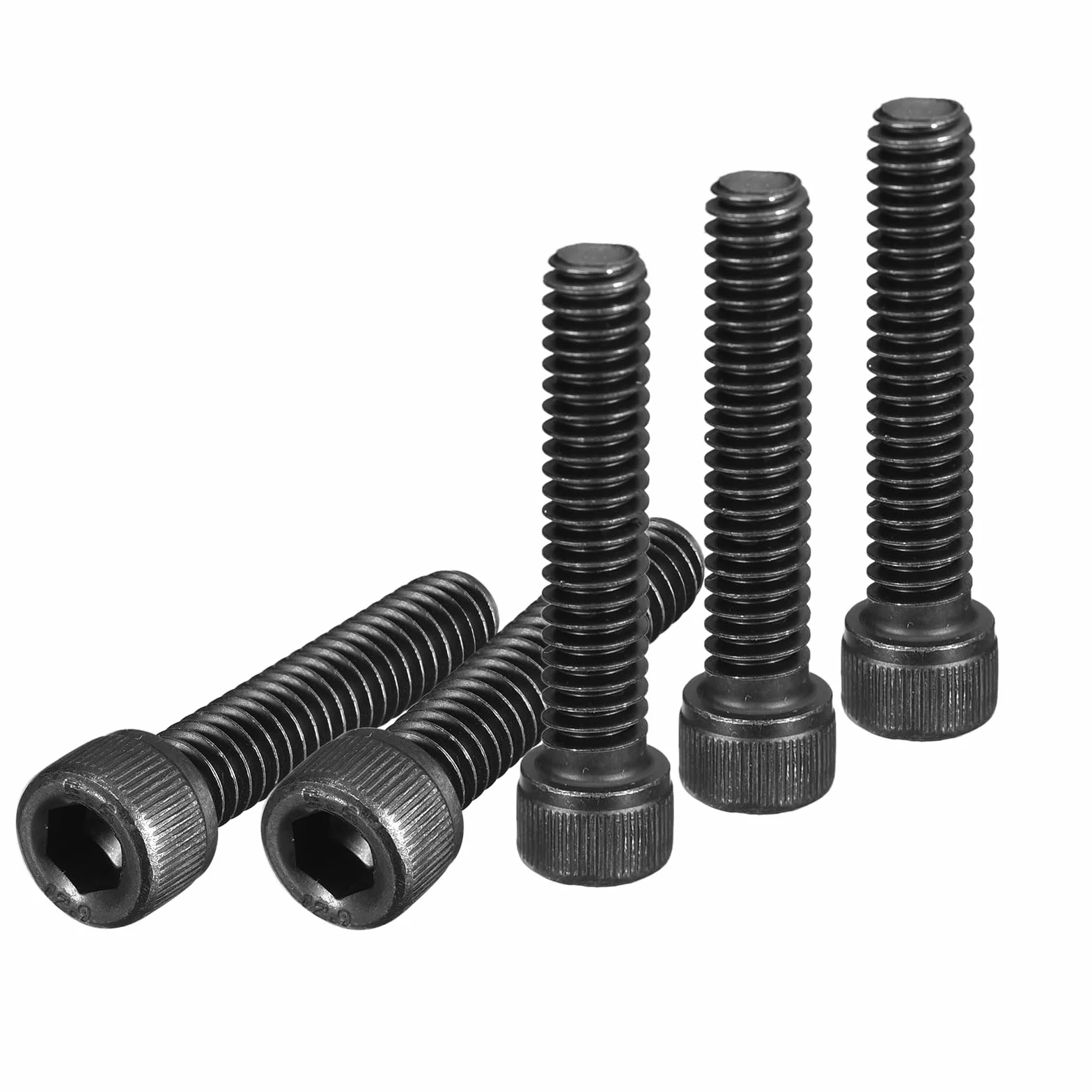 DTGN 1/4-20x1-1/4" śruby z łbem cylindrycznym, 25 sztuk 12,9 ze stali stopowej klasy śruba sześciokątna maszyna do wykańczania tlenku czarnego gwintu UNC w pełni gwintowany