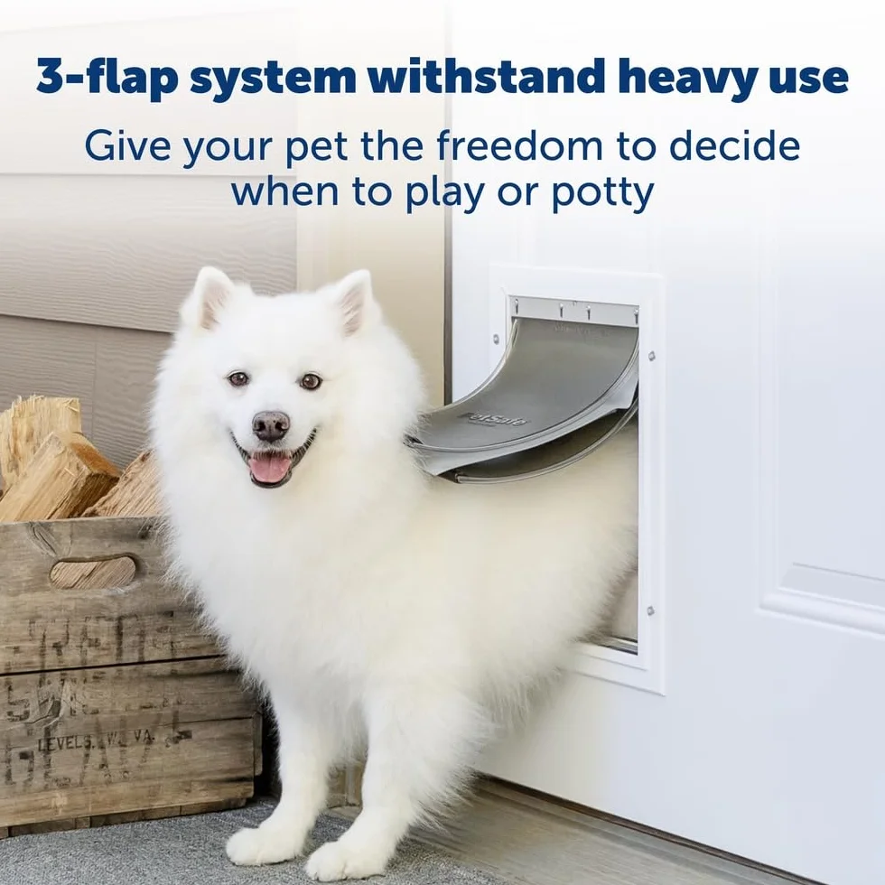 PetSafe Extreme Weather Drzwi dla zwierząt, S, łatwa instalacja, izolowane i odporne na warunki atmosferyczne, energooszczędne, system 3 klapek