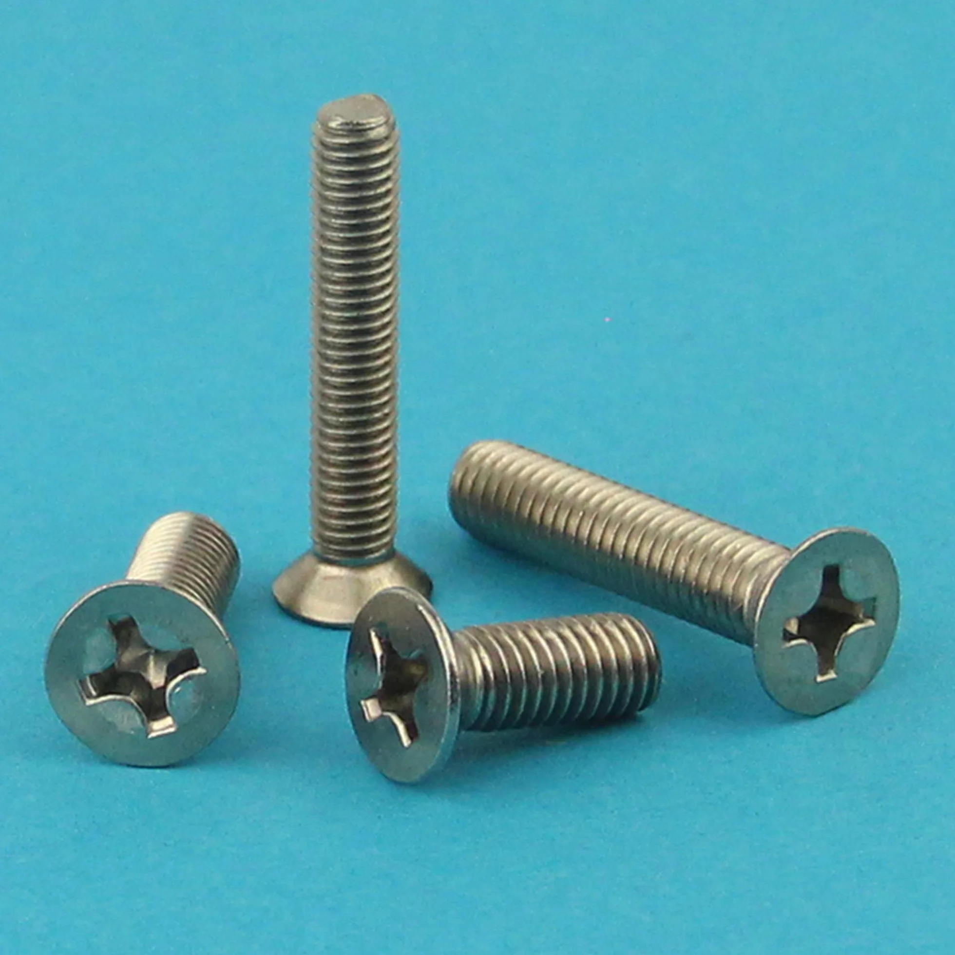 M4 x 8 mm śruby z łbem wpuszczanym z gniazdem krzyżowym H (100 sztuk) - DIN 965 - ISO 7046 śruby z łbem wpuszczanym - śruby gwintowane - pełny gwint - stal szlachetna A2 V2A - nierdzewne
